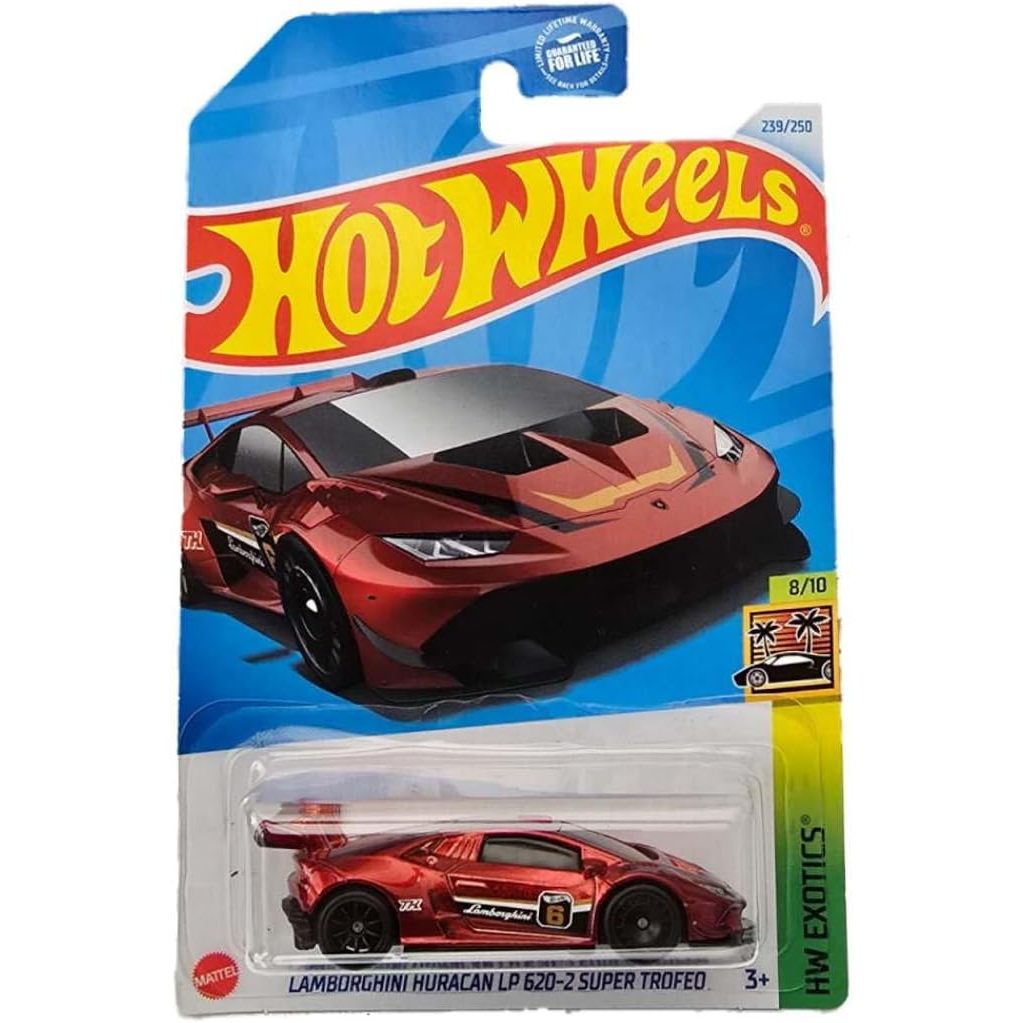 Hot Wheels Treasure Hunt Lamborghini Huracan LP 620-2 Super Trofeo, HW Exotics Series 8/10, Red Die-
