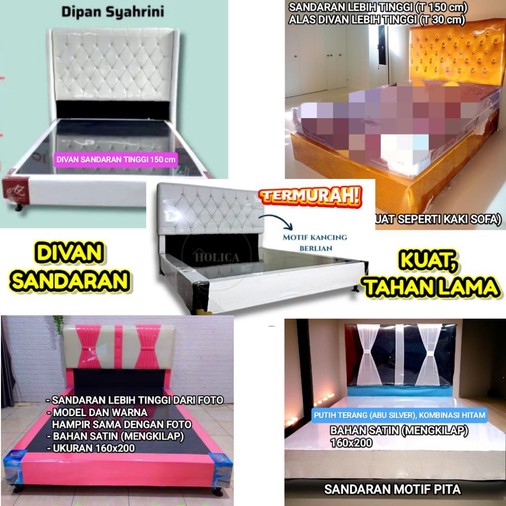 DIVAN SANDARAN TEMPAT TIDUR 180x200 160x200 140x200 / DIPAN TEMPAT TIDUR NO 1 2 3 4 SINGLE / DIVAN K