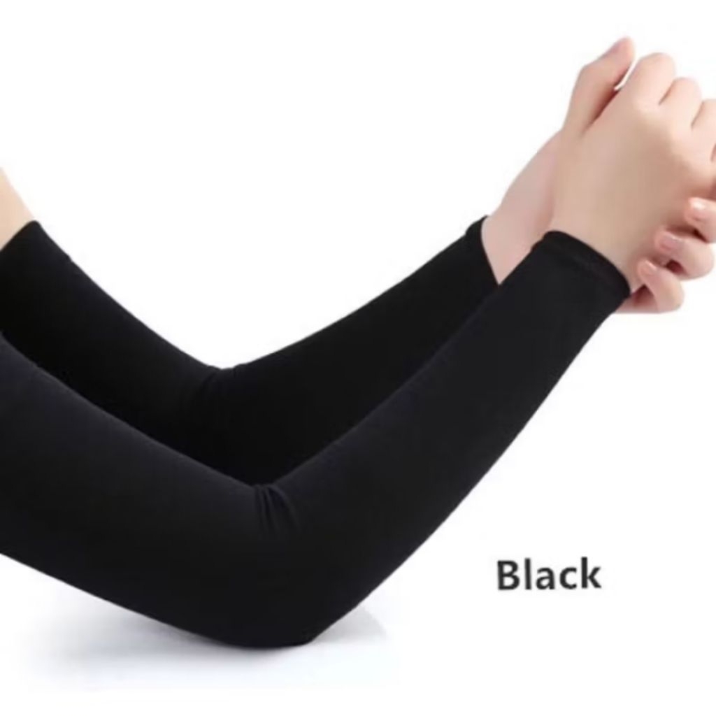 MANSET TANGAN TEBAL BAHAN NYLON PREMIUN MANSET LENGAN HITAM PUTIH HANDSOCK PANJANG