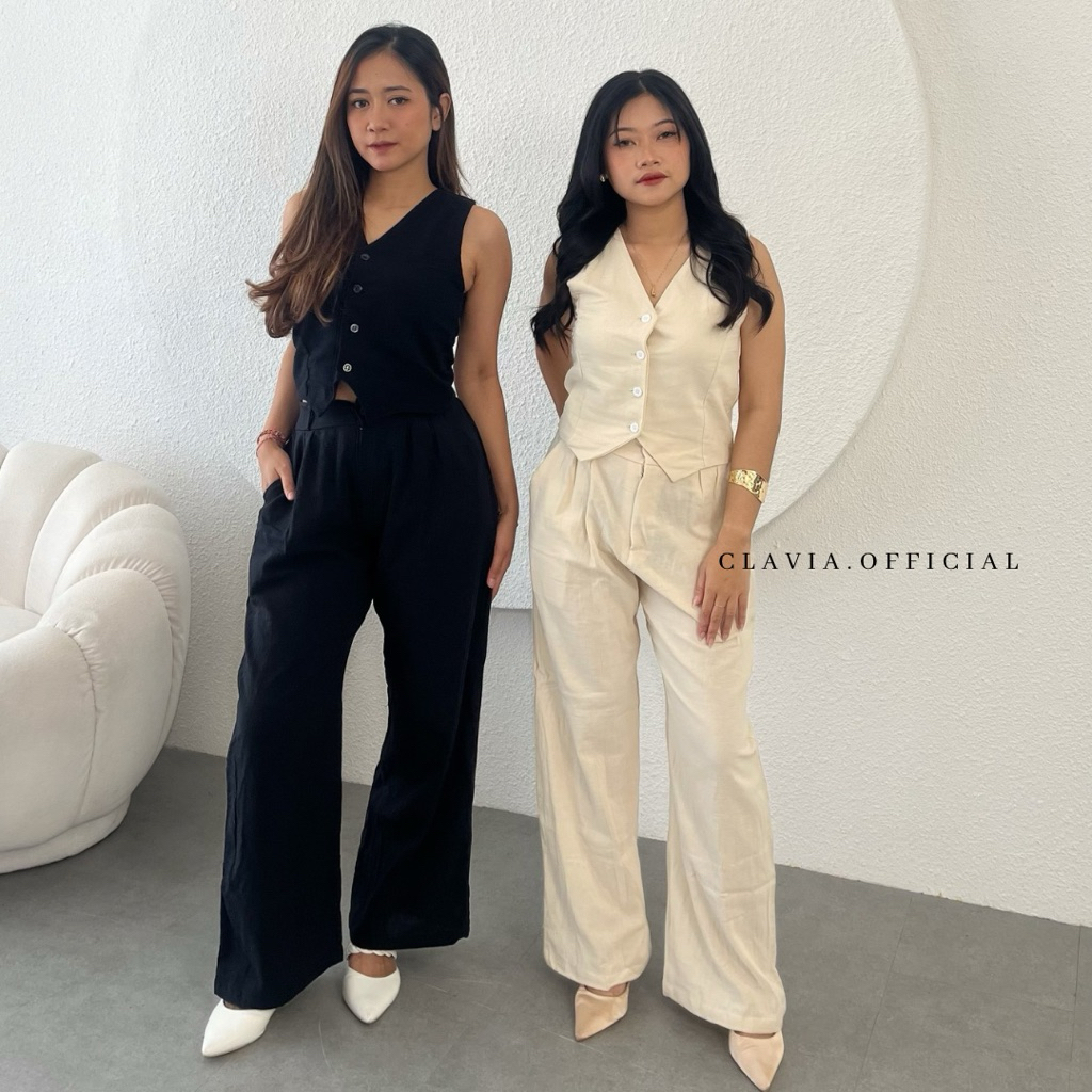 CLAVIA - One Set Linen Lucca | Set Linen | One set wanita