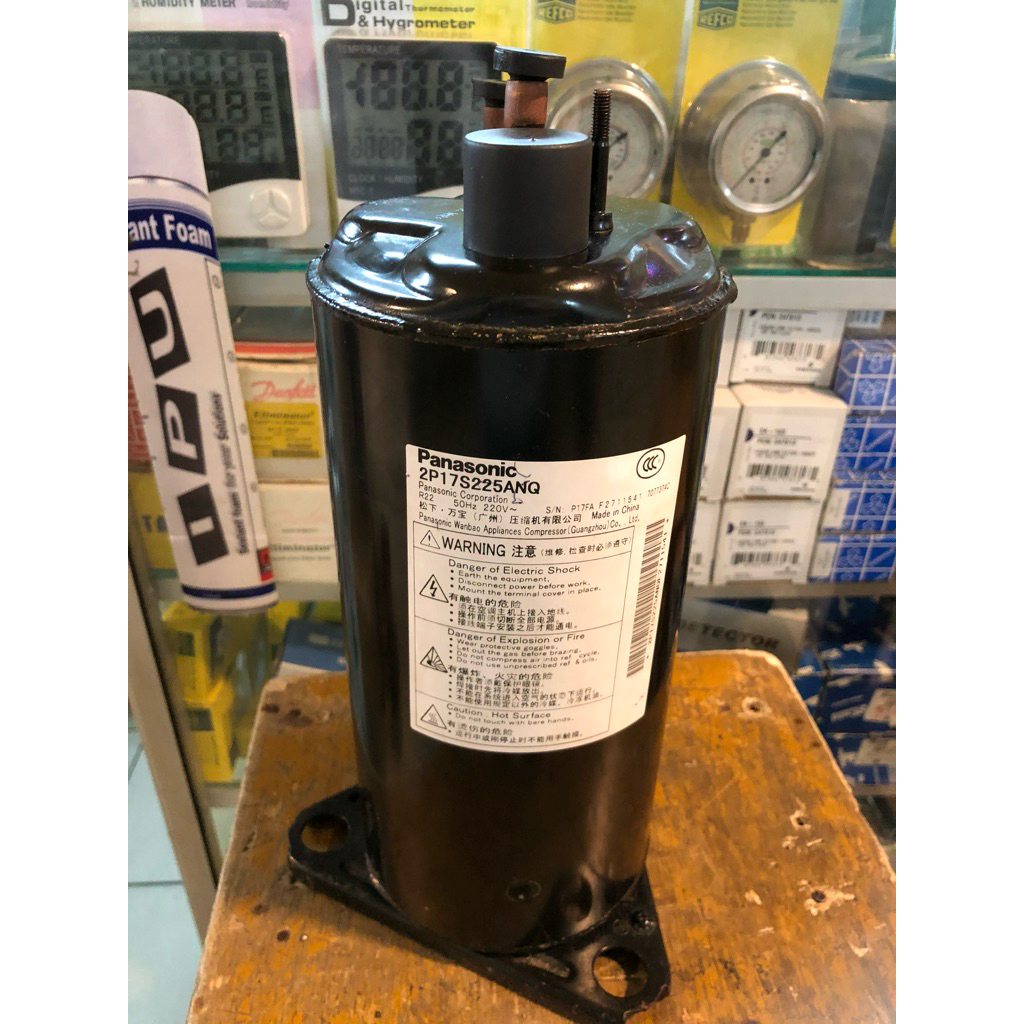 Compressor ac panasonic 1pk r22 / kompresor panasonic 2p17s225anq 1pk r22