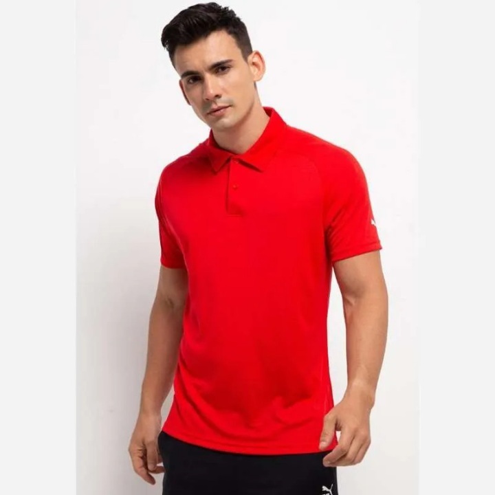 LIGA Sideline Polo SMU Puma Red-Puma Whi 65640601
