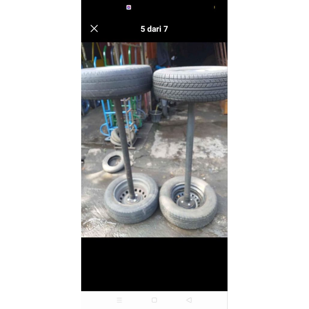 roda gerobak ban mobil set siap pasang