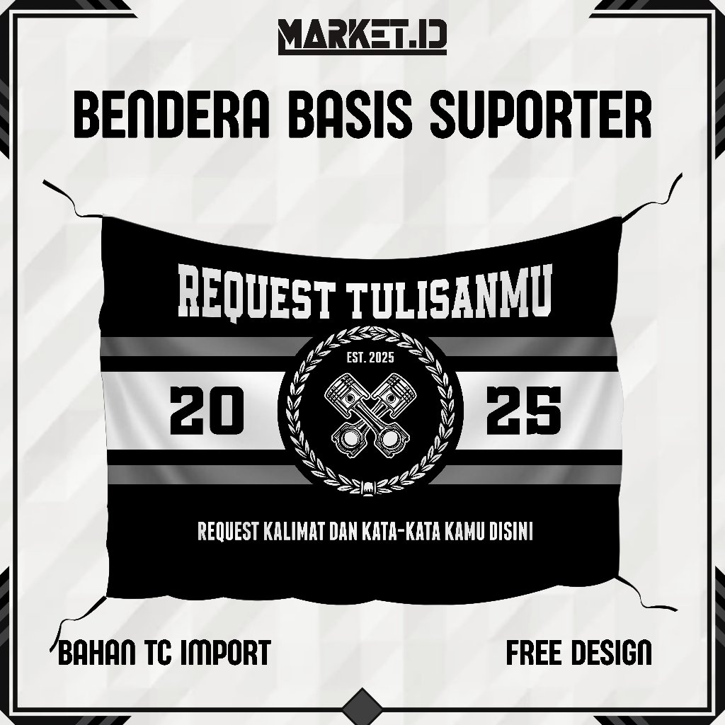 BENDERA SUPORTER JUMBO BEBAS REQUEST | BENDERA KOMUNITAS | BENDERA ULTRAS