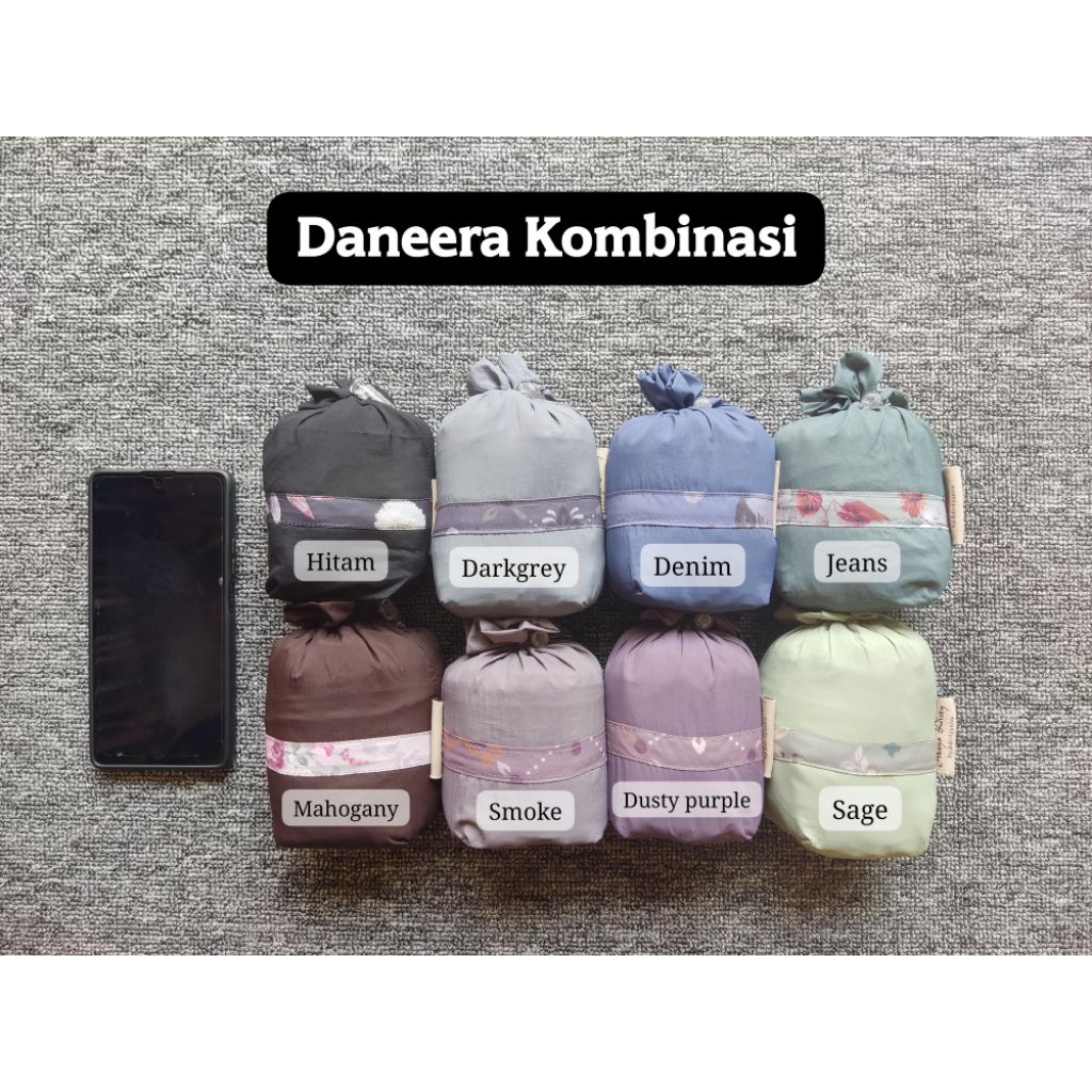 ABAYA TRAVELING MINIPOUCH DANEERA KOMBINASI// ABAYA KOMBINASI MOTIF DAN POLOS