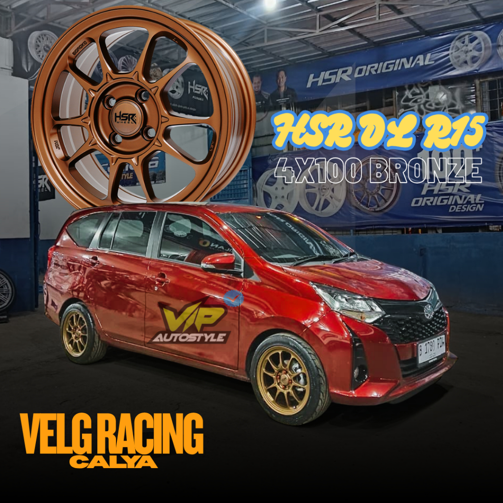 Velg Racing Calya Sigra Ring 15 HSR DL 4x100 Bronze | HSR wheel Calya Ayla Agya R15 - hsr Pluit
