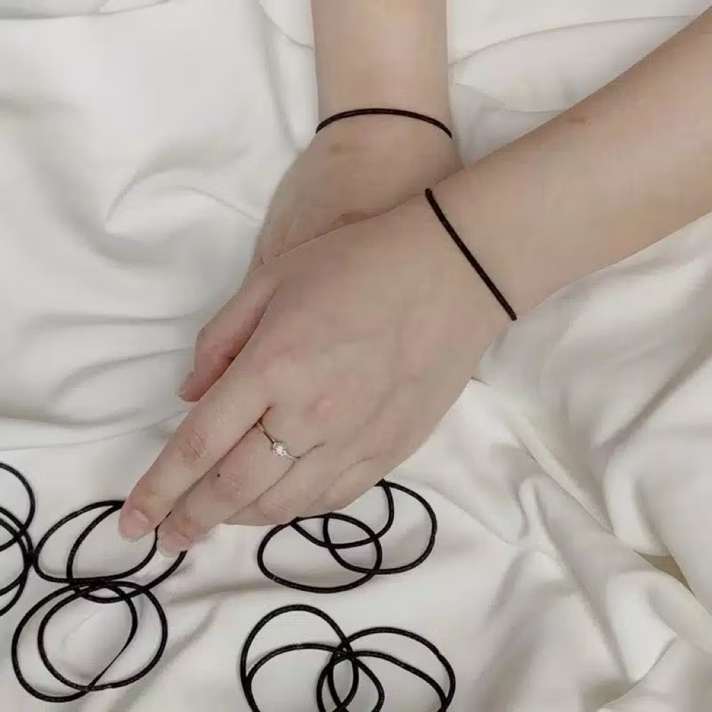 GELANG KARET POLOS HITAM COUPLE AESTHETICS KEKINIAN MURAH