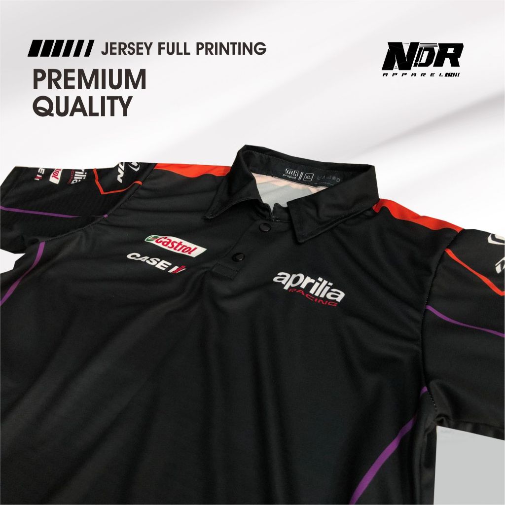 Aprilia Racing Motogp Kaos Jersey Racing Motogp jersey crew team aprilia racing motogp Bahan Dryfit 