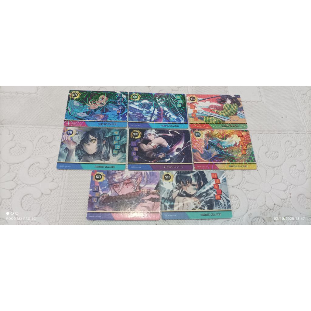 Card CCG SR Kny kimetsu no yaiba demon slayer akaza gyu tengen tanjiro inosuke muichiro