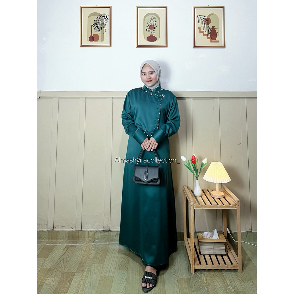 Alishba Dress gamis premium busui simple anggun baju kondangan bridesmaid lamaran lebaran muslim fas