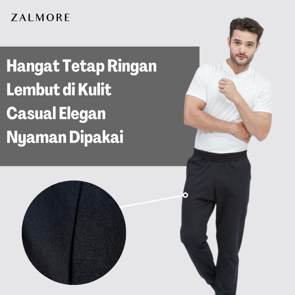 Zalmore Basic Men Jogger Pants Premium LUMA Cotton - Celana Jogger Pria Lembut Tebal Nyaman