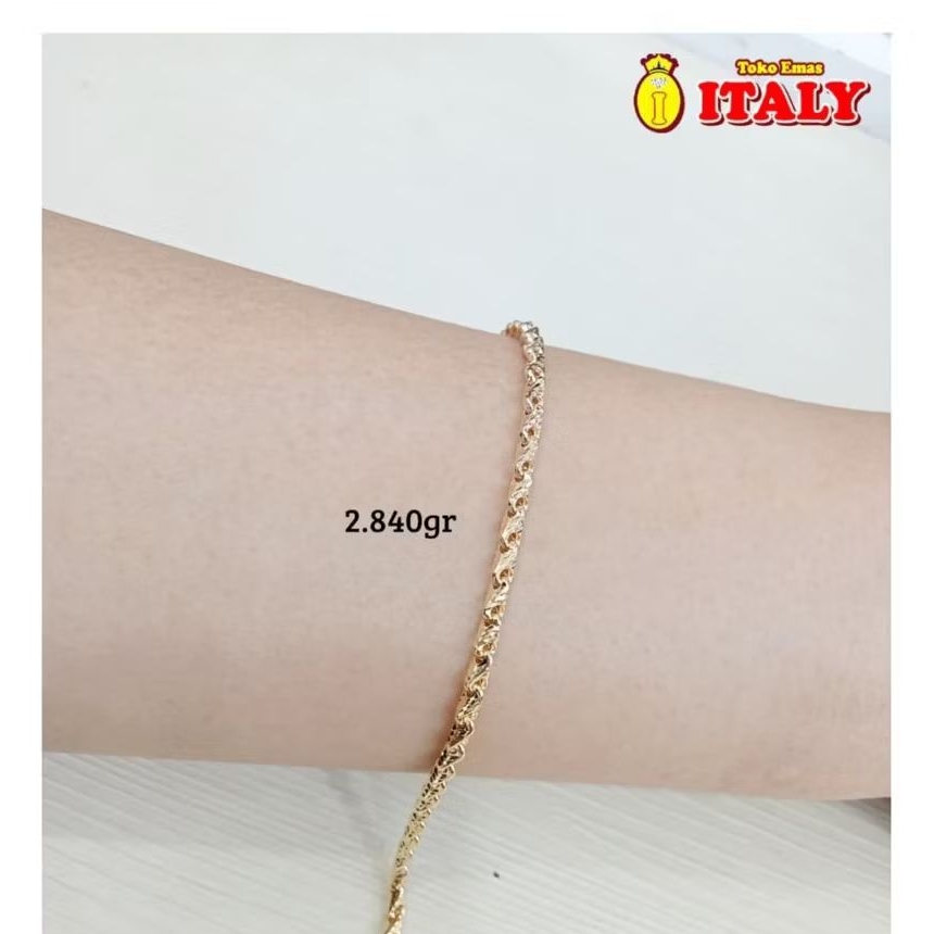 gelang emas tua variasi polosan