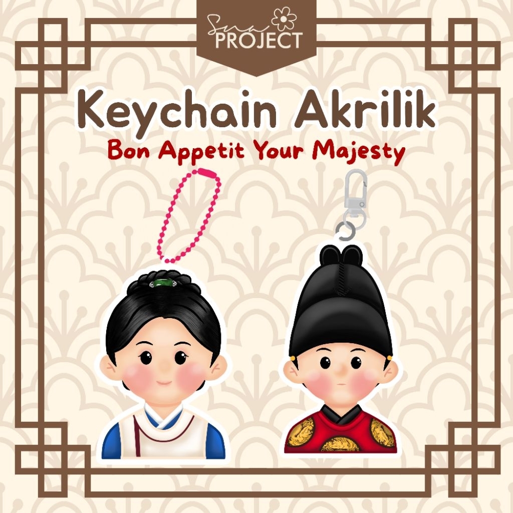 KEYCHAIN AKRILIK SINGLE DRAKOR BON APPETIT YOUR MAJESTY