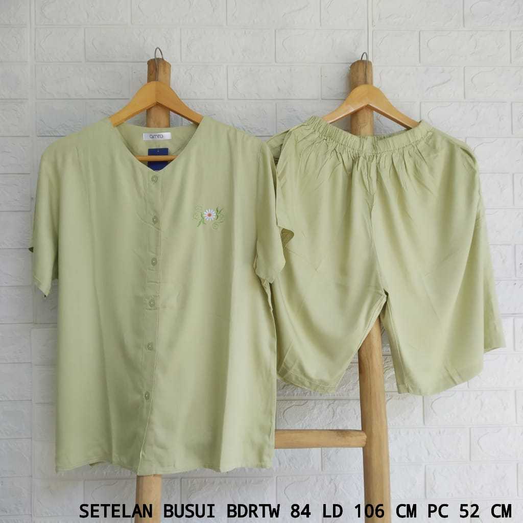 One Set Rayon Twill AMRO Lengan Pendek Celana 3/4 (BDRTW)