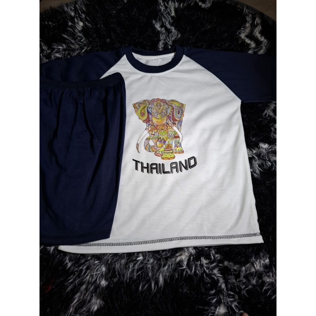 Asher Kids - Kaos Setelan Anak Laki Laki Perempuan Baju Setelan Cowok Cewek Motif Warna Kimono Thail