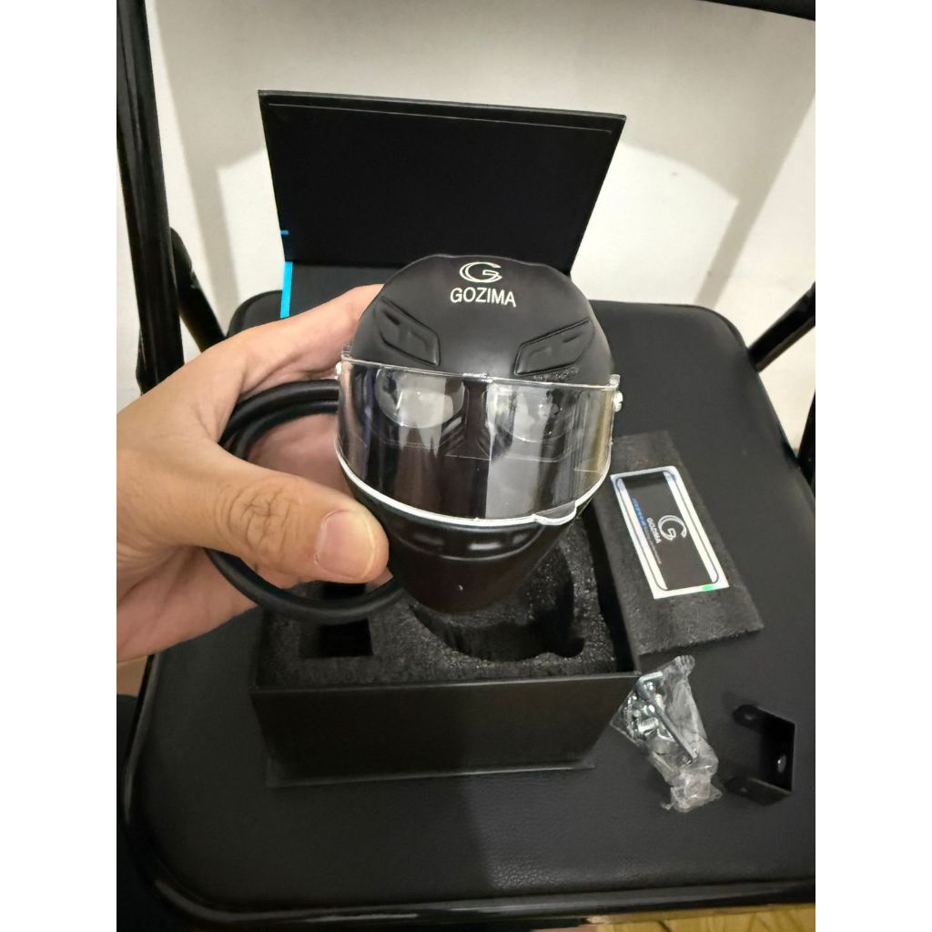 Lampu Driving Helmet LED Gozima Miles CNC Lampu sorot Cahaya putih-Kuning 30 wat DC 12-80 Volt Motor