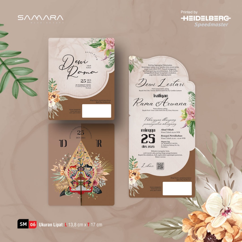 PROMO TOKO BARU CETAK UNDANGAN aesthetic ELEGAN SAGE RUSTIC EKONOMIS BC 150 GSM WAYANG JAVA PERNIKAH