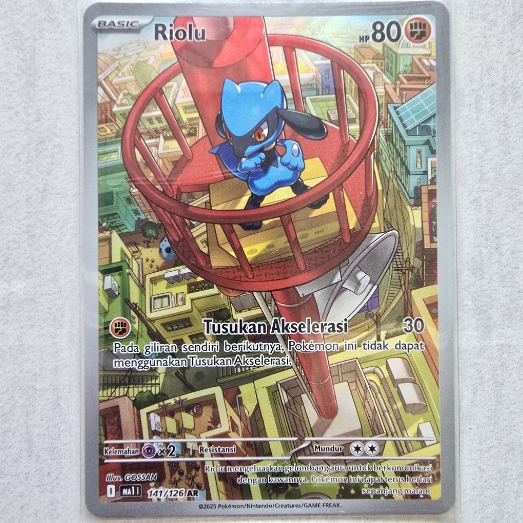 Riolu AR Set Evolusi Mega MA1 141/126 - Kartu Pokemon TCG Indonesia
