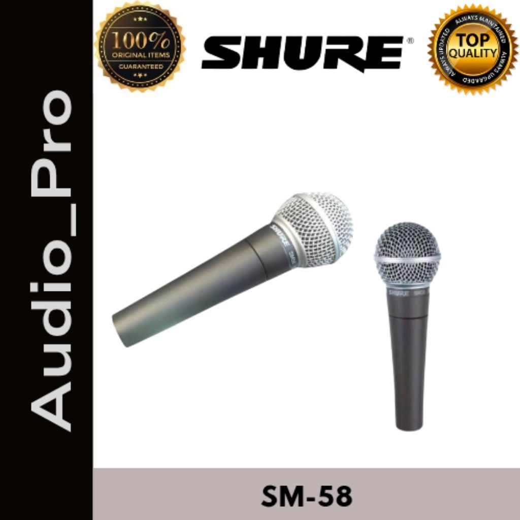 MIC KABEL SHURE SM-58 ORIGINAL / SHURE SM58 ORI MICROPHONE