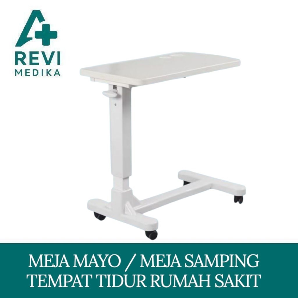 Meja Mayo / Meja Samping Tempat Tidur Medis Mobile Tinggi Yang Dapat Disesuaikan / Meja Untuk Alat O