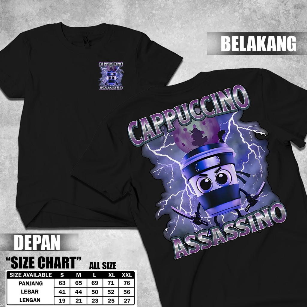 Kaos Capuccino Assasino ANomali / Baju Anomali Brainrot
