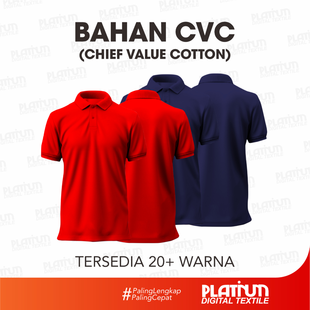 KAOS POLOS POLO CVC LENGAN PENDEK