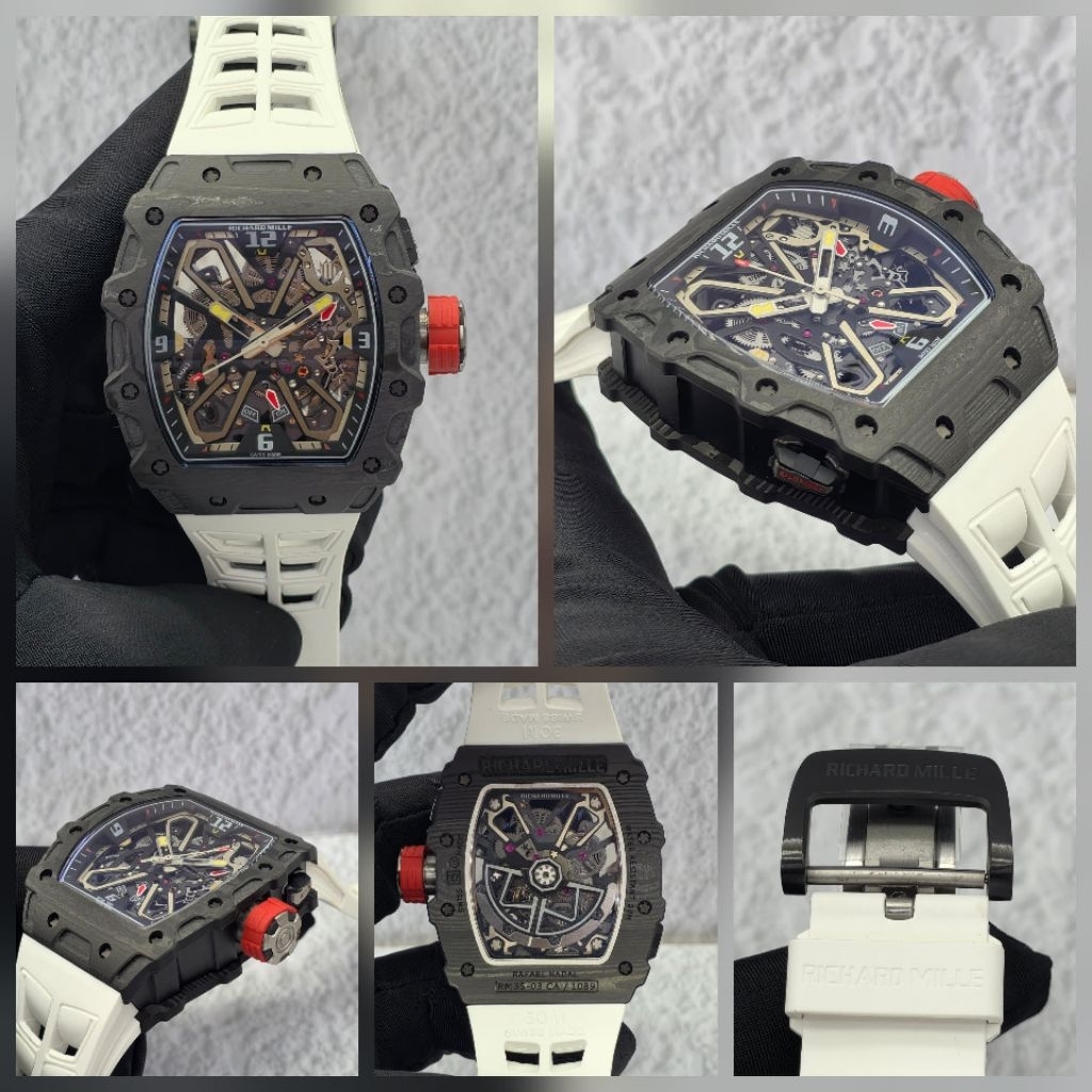 JAM TANGAN PRIA RM35-03 RUBBER BODY CARBON AUTOMATIC