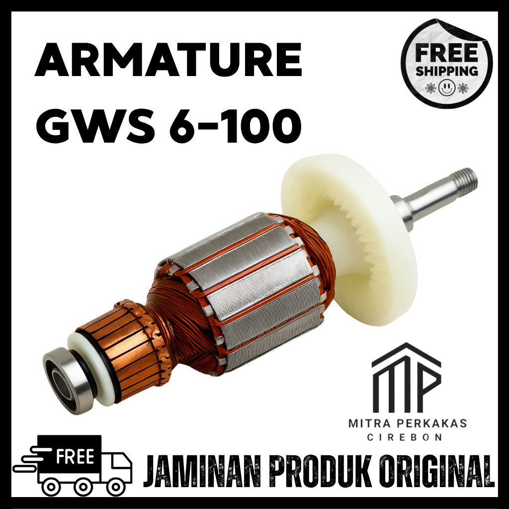 DCA Armature GWS 6-100 Armature Bearing Mesin Gerinda Bosch