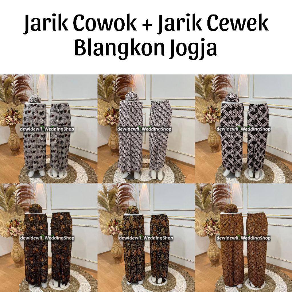 (2jarik + Blangkon) Jarik Instan Cewek & Cowok + Blangkon Jogja | Motif Lengkap |PPBJ