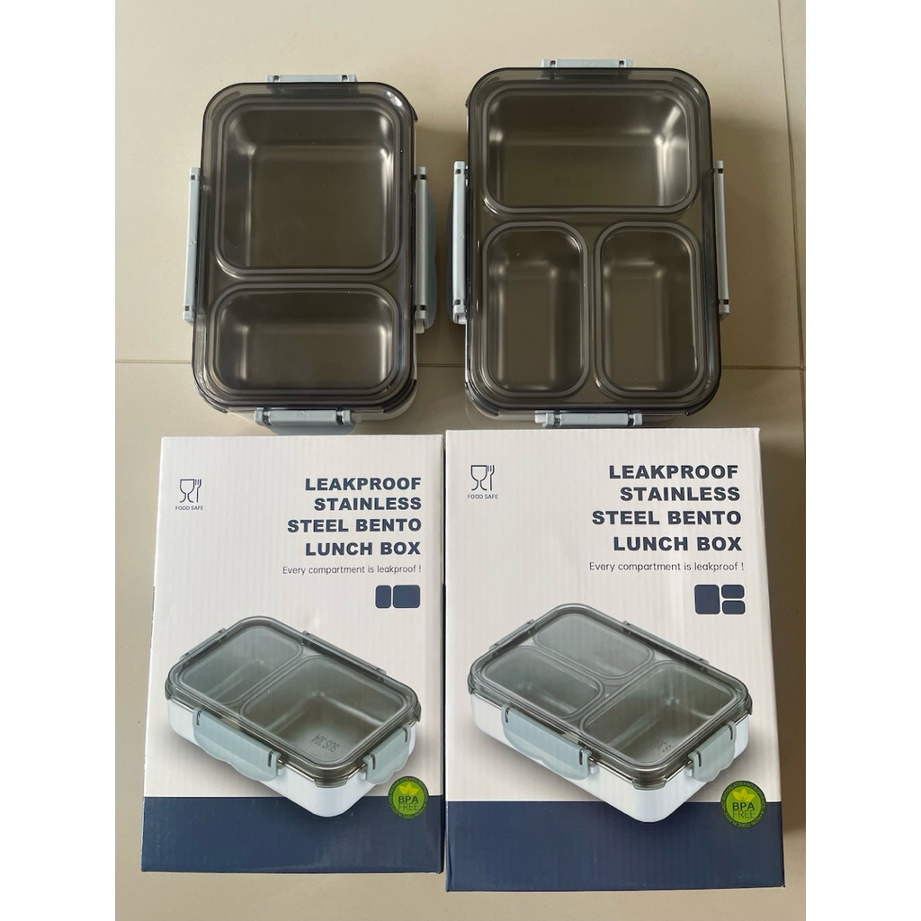 Lunch Box Bento Box Kotak Bekal Anak Sekolah Stainless 304 Anti Tumpah Anti Campur Anti Karat