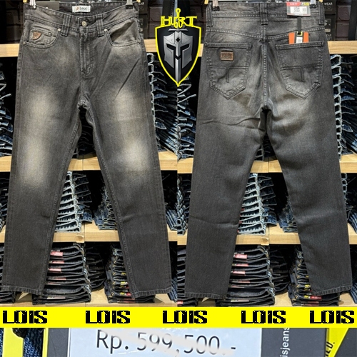 Celana Panjang Lois Original warna abu / Celana Jeans Panjang Pria Lois Pria Original