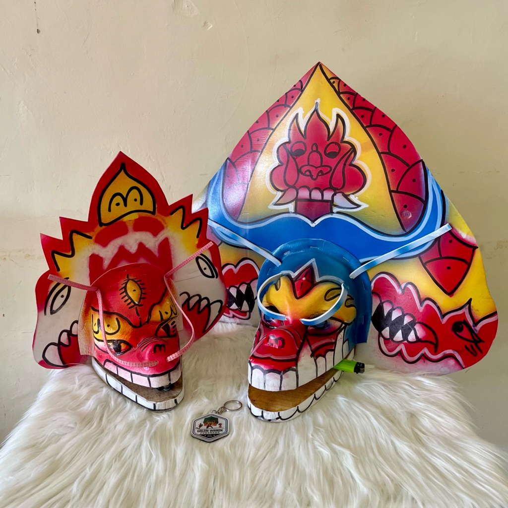 [ TERMURAH] Caplokan / Barongan Anak Bahan Kayu dan Spon