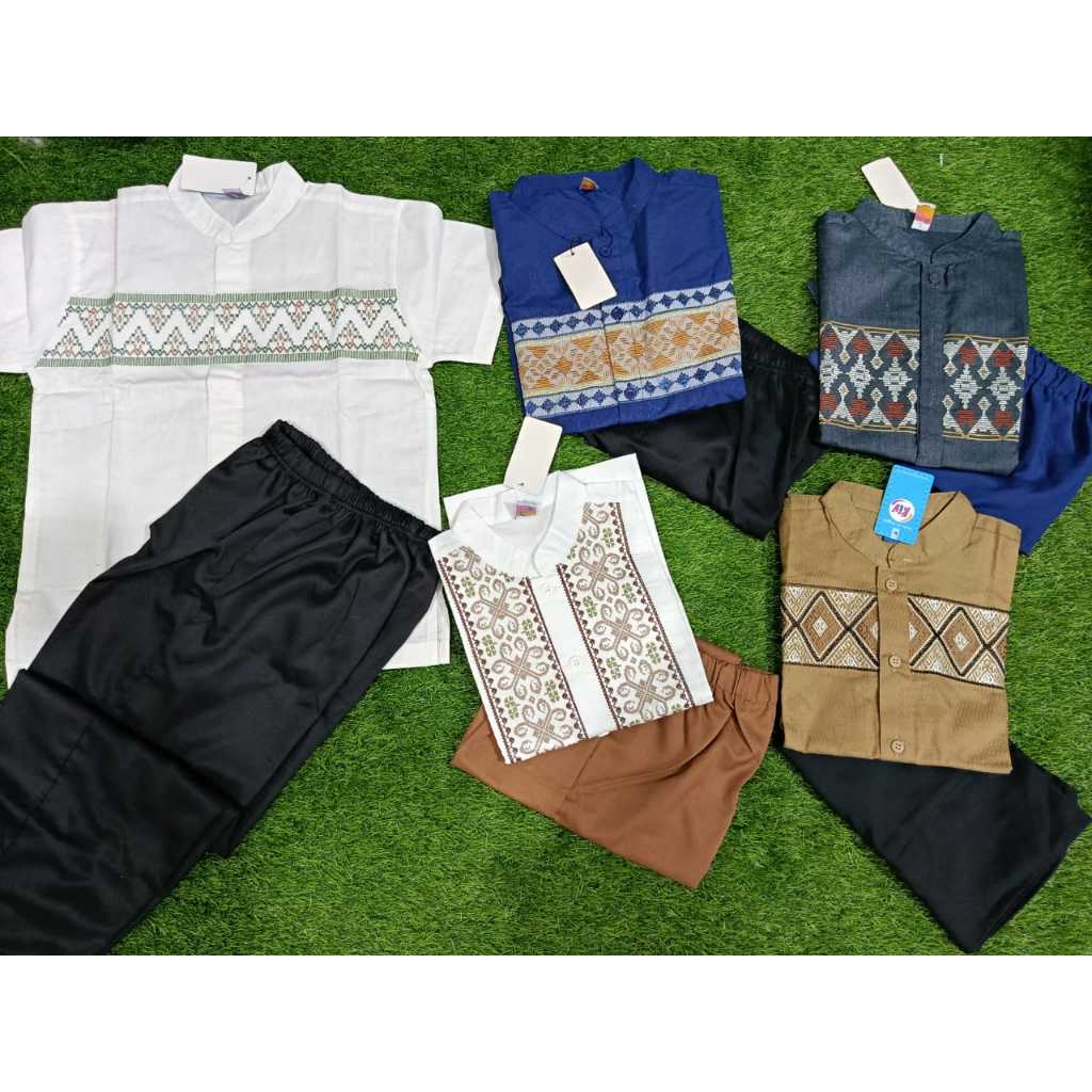 SETELAN KOKO KIV Anak Laki Laki Cowok Atasan dan Bawahan 1 Setel Celana Baju Usia 2 3 4 5 6 7 8 11 T