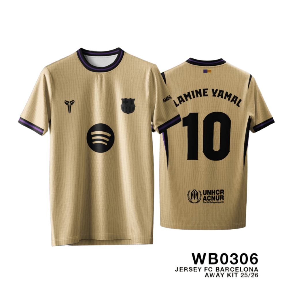 Kaos Jersey Bola FC Barcelona 2025-2026 Away Nyaman