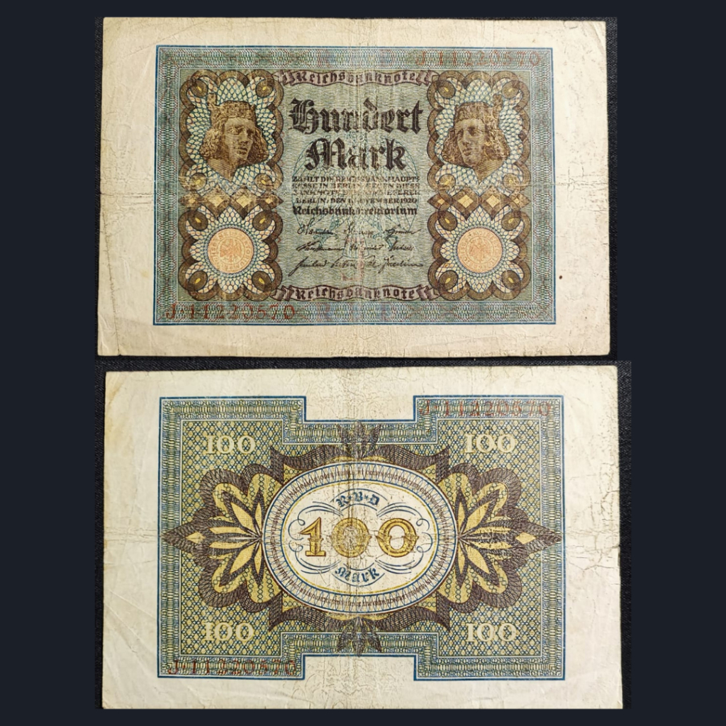 Uang Kuno Asing Jerman 100 Mark 1920 | VF