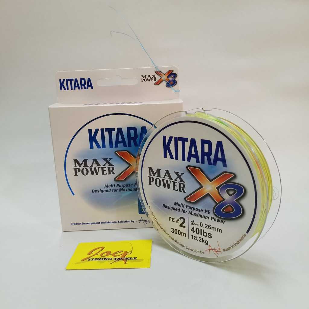 Kitara X8 PE#2 - 40Lb (0,26mm) 300m Braided Multicolour Multi Purpose Senar PE Maximun Power