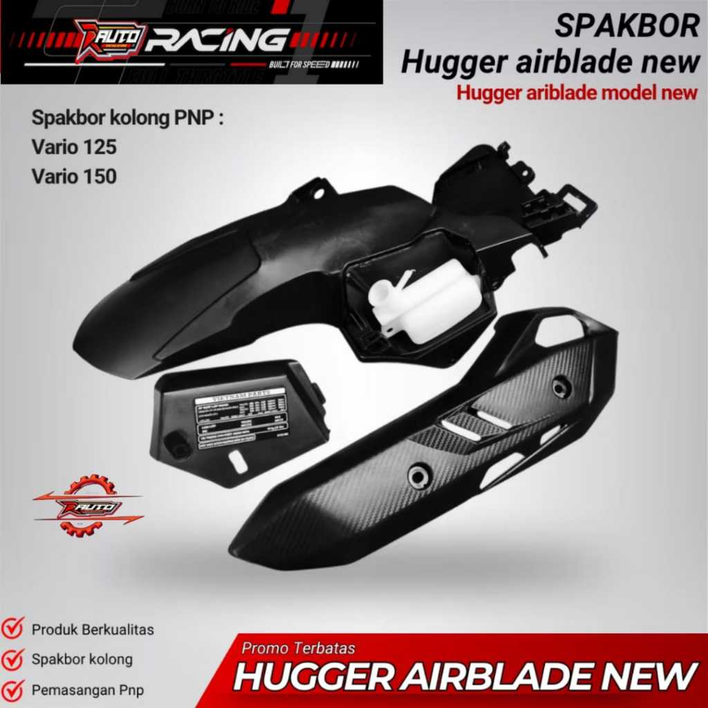 PAKETAN AIRBLADE HUGGER SPAKBOR KOLONG AIRBLADE TAMENG KNALPOT MOTOR AIRBLADE COVER FILTER VARIO