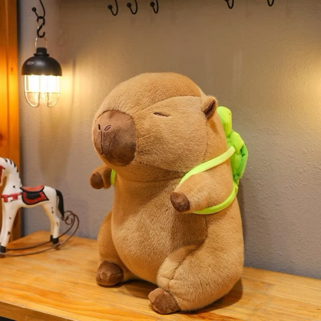 Boneka capybara tas kura-kura lucu