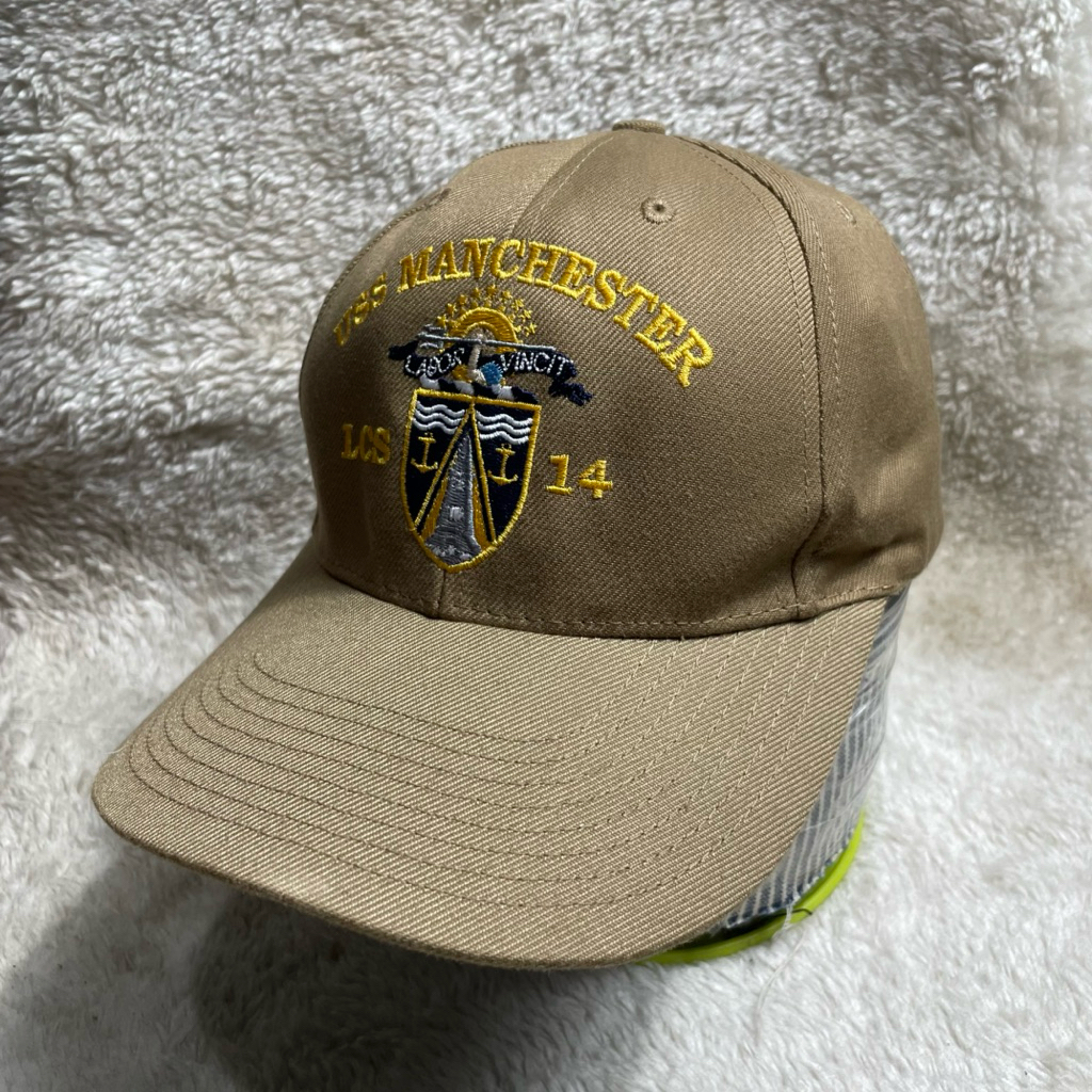 Cap / Topi US Navy USS MANCHESTER warna coklat