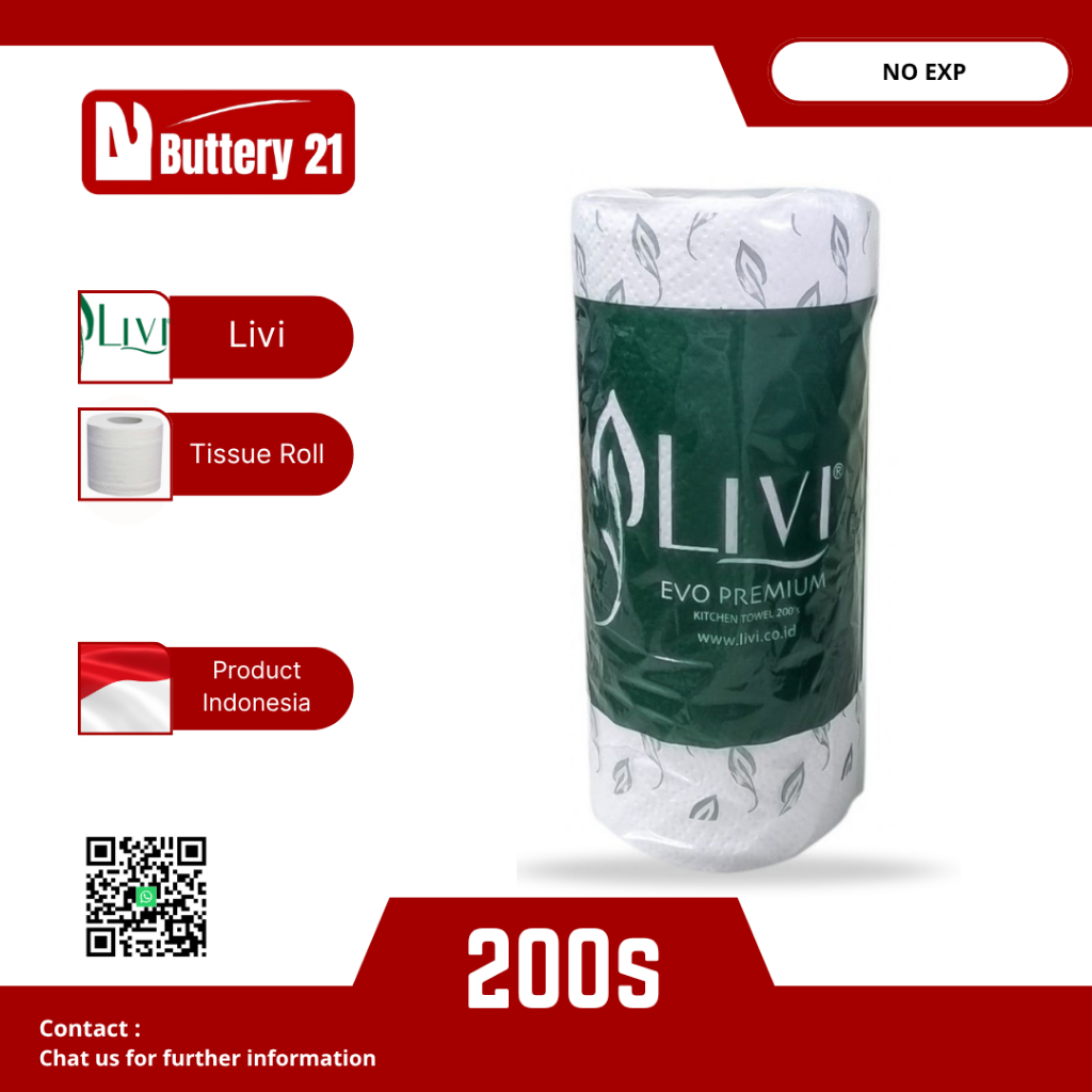 TISSUE LIVI EVO PREMIUM/TISU LIVI GULUNG/TISSUE LIVI ROLL/TISSUE DAPUR SERAP MINYAK