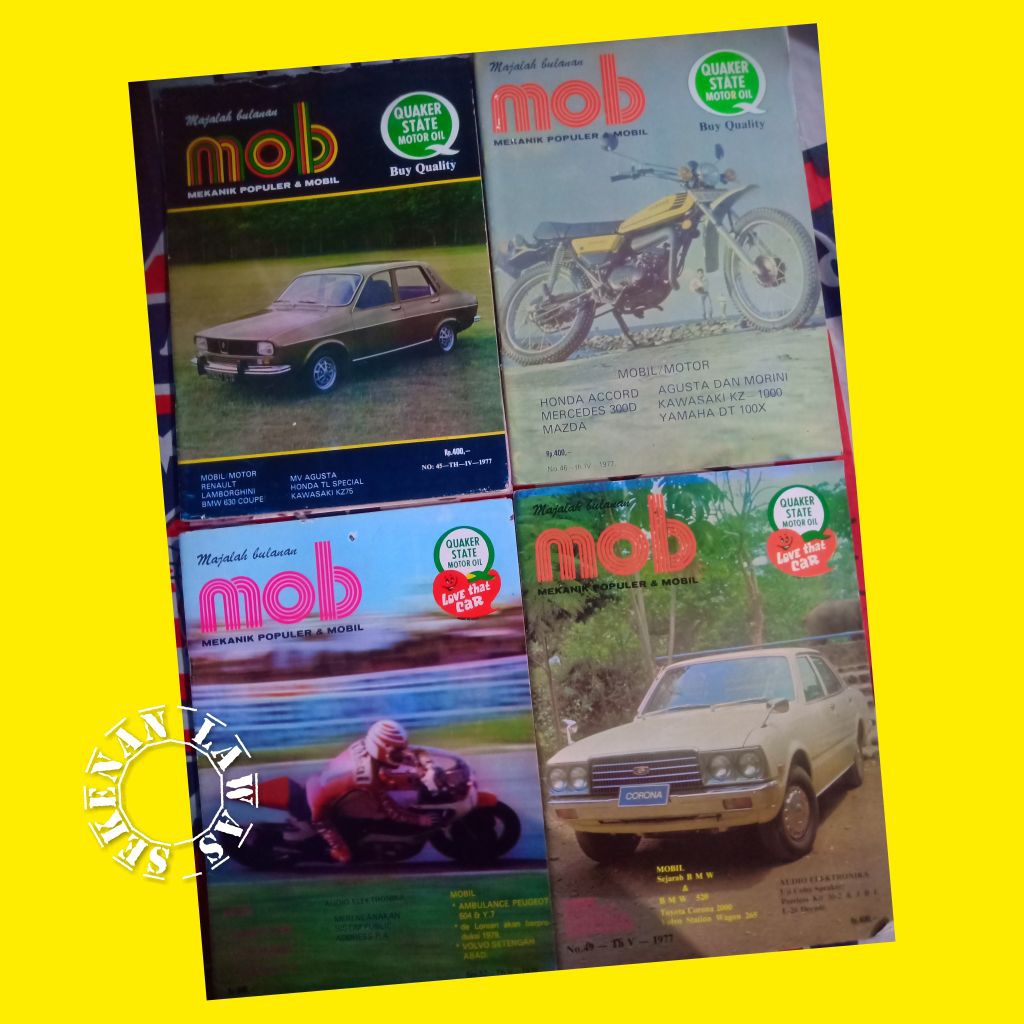 Majalah Mob Th. 1977 / Sepaket 4 Majalah (3 Majalah Masih Ada Poster)