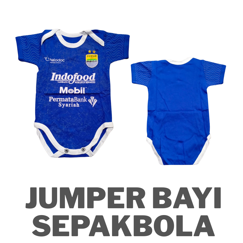 baju jumper bayi motif persib bandung/ baju jumperuit anak bayi laki laki sepakbola