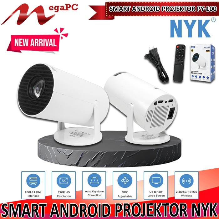 Mini Smart Android Projector Proyektor Nyk PY-100