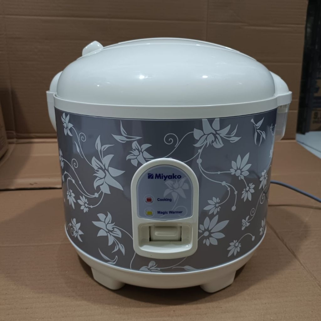 MIYAKO : MCM-528 RICE COOKER / MAGIC COM 1,8 LITER 3 IN 1 MCM 528 SILVER FLOWER