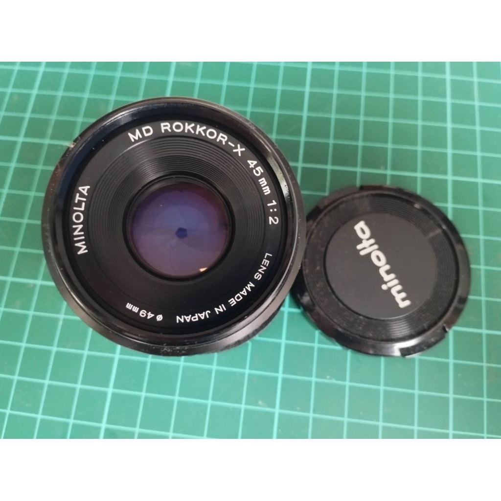 Lensa manual fokus minolta MD rokkor 45mm f/2