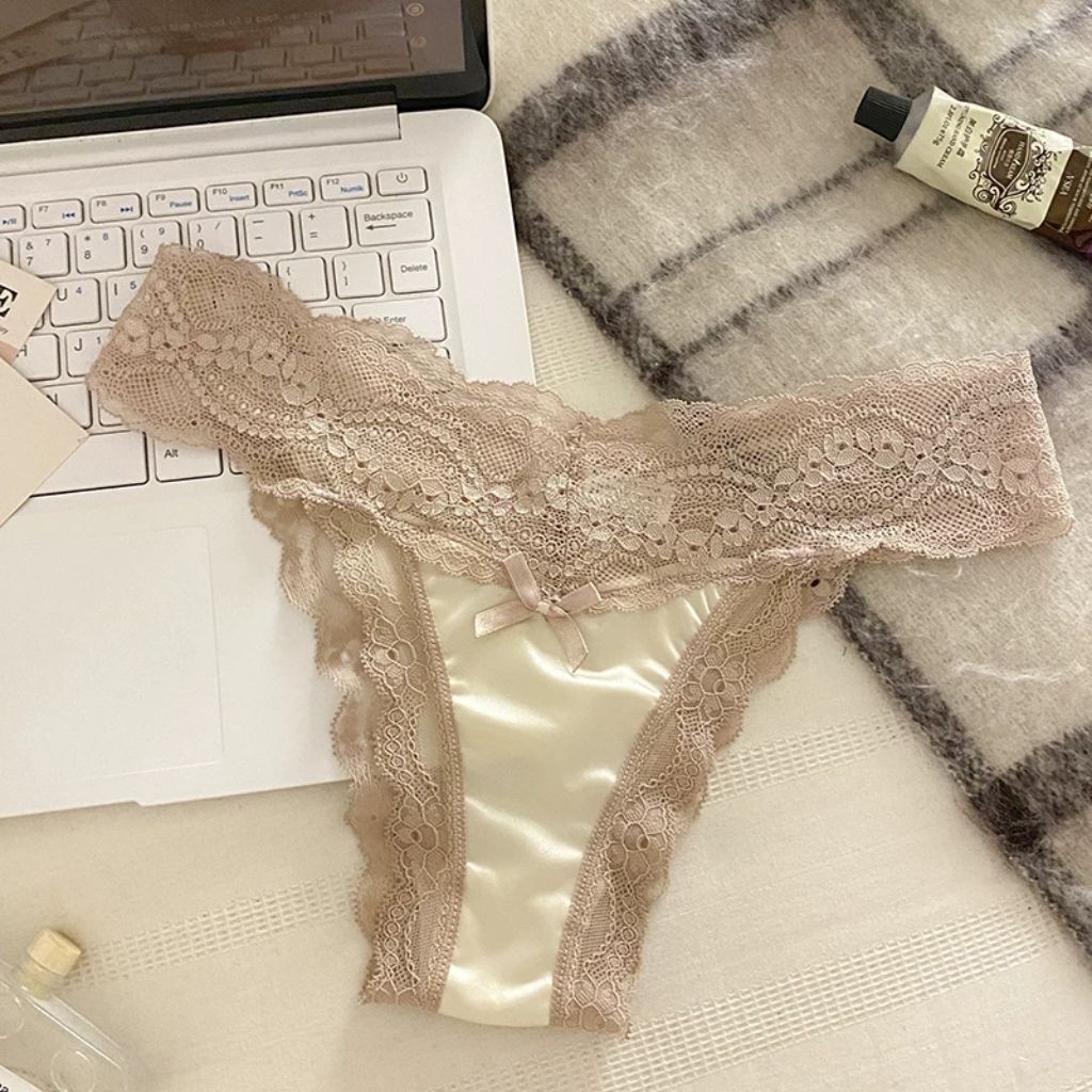 Virginia Panties Lace CD Celana Dalam Wanita Renda Brokat Sexy VS Satin Seksi Cewe Lady