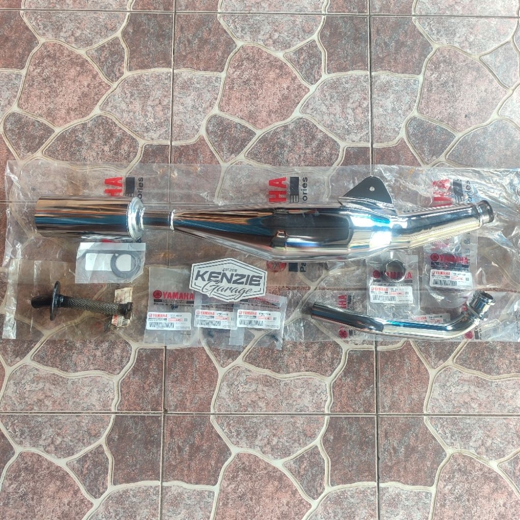 Knalpot set muffler exhaust leher saringan Yamaha  F1ZR FIZR Original YGP
