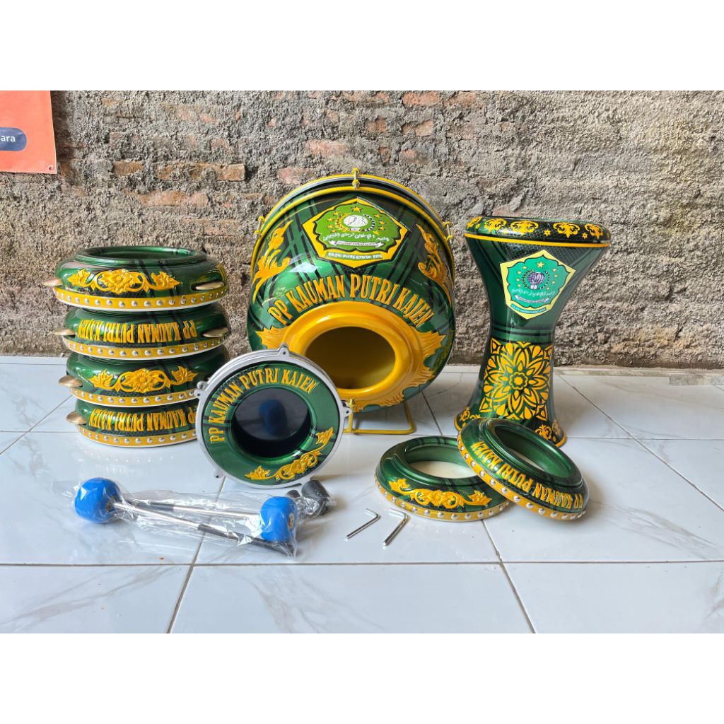REBANA/HADROH FULL SET UKIR NAMA+LOGO MAJLIS || HADROH PRODUK JEPARA