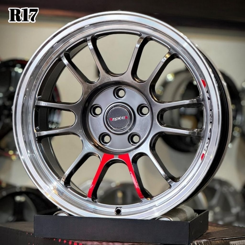 velg racing R17 VENOM 5 FLOW FORMING LEBAR 8 ET 35 velg ring 17 Innova terios rush hrv brv crv civic