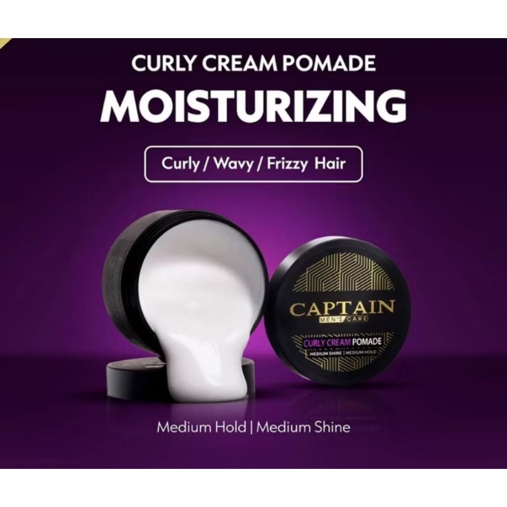 captain Curly hair cream Pomade rambut ikal